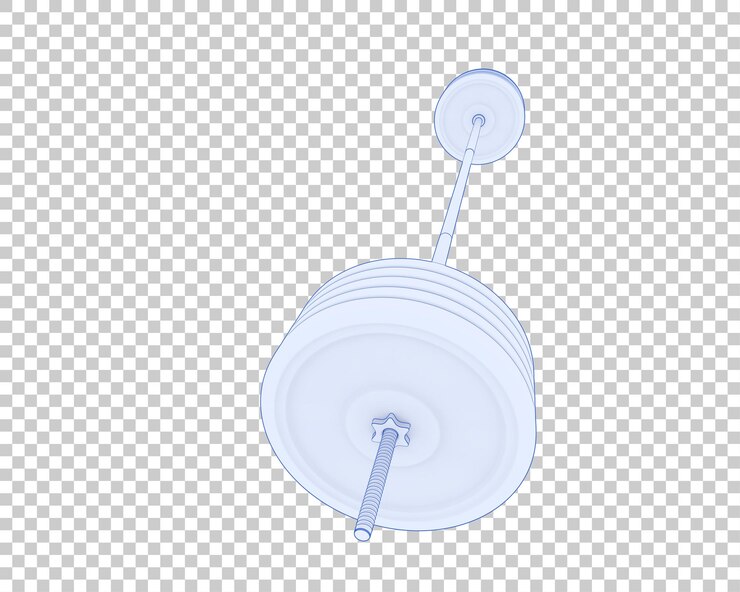 PSD barbell en la ilustración de renderizado 3d de fondo transparente