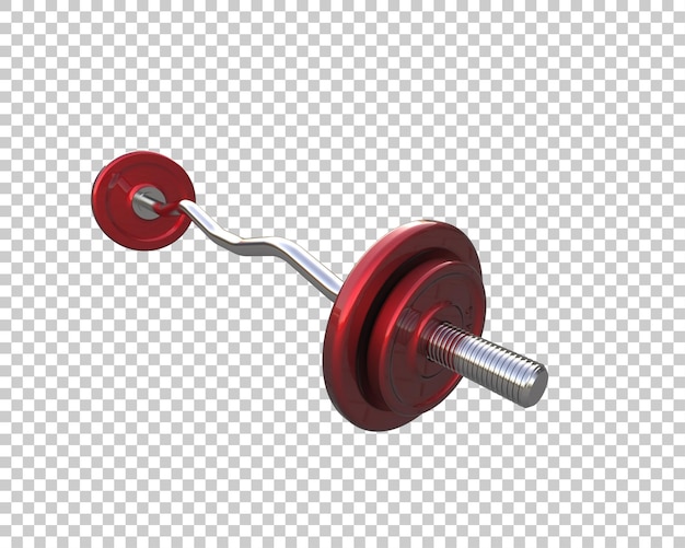 PSD barbell isolé sur le fond illustration de rendu 3d