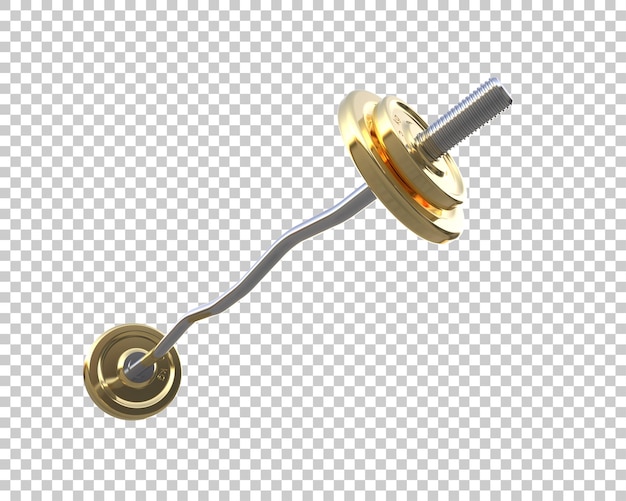 PSD barbell isolé sur le fond illustration de rendu 3d