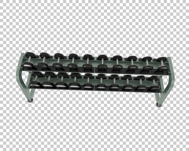 Barbell isoliert auf durchsichtigem Hintergrund 3D-Rendering-Illustration