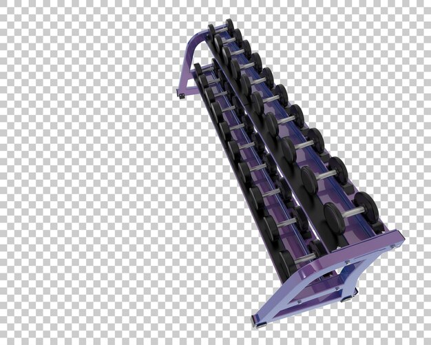 Barbell isoliert auf durchsichtigem Hintergrund 3D-Rendering-Illustration