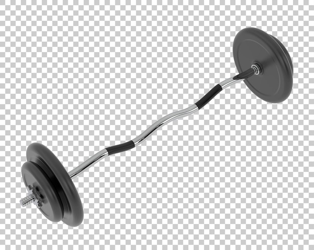 Barbell on transparent background 3d rendering illustration