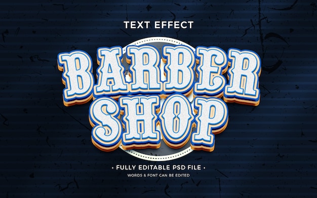 PSD barbershop-texteffekt