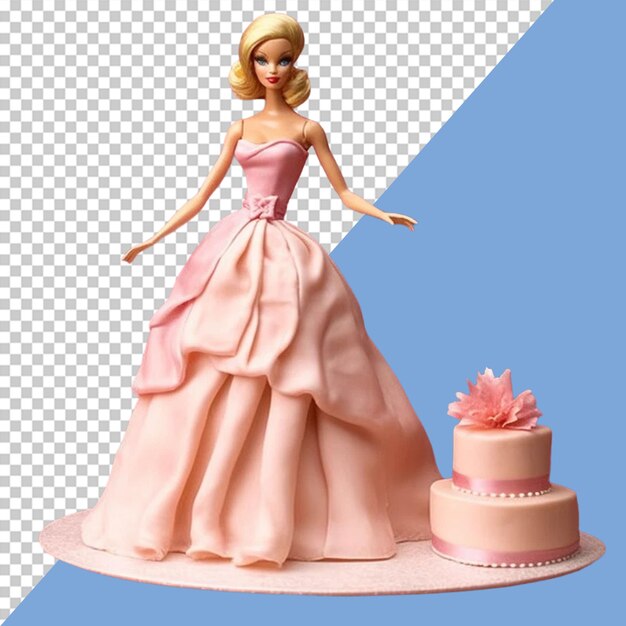 PSD barbie boneca bolo png ilustração