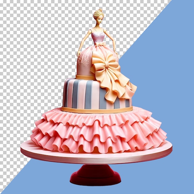 PSD barbie boneca bolo png ilustração