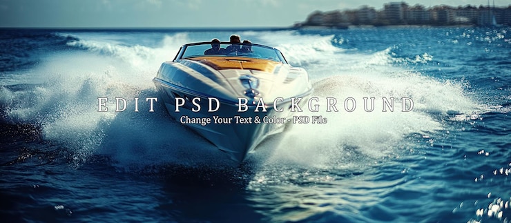 PSD barco de velocidade em movimento