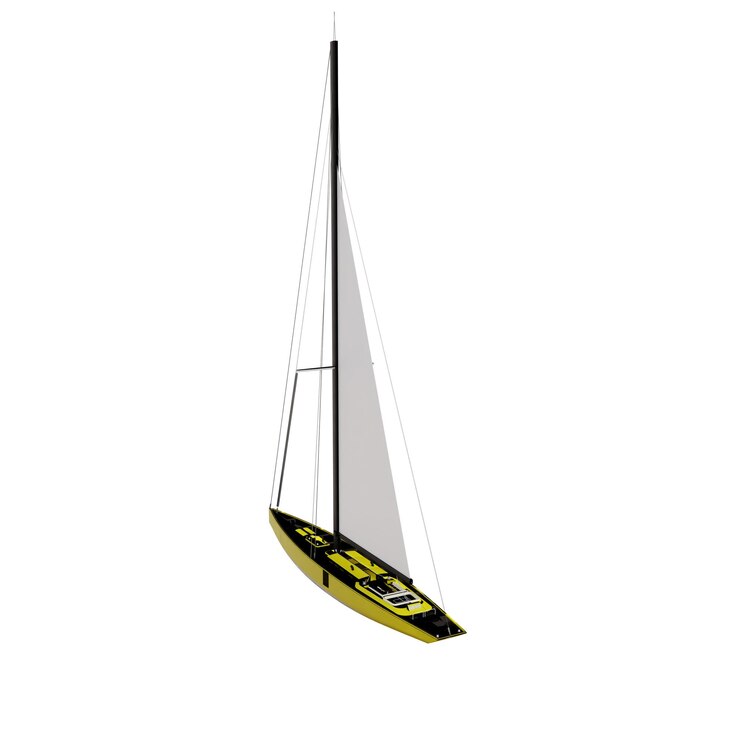 PSD barco deportivo de lujo naturaleza regata de mar de verano vela viento barco de agua vela competición de ocio