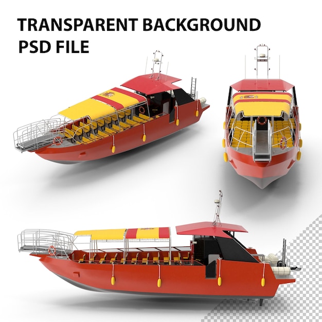 PSD barco de excursión png