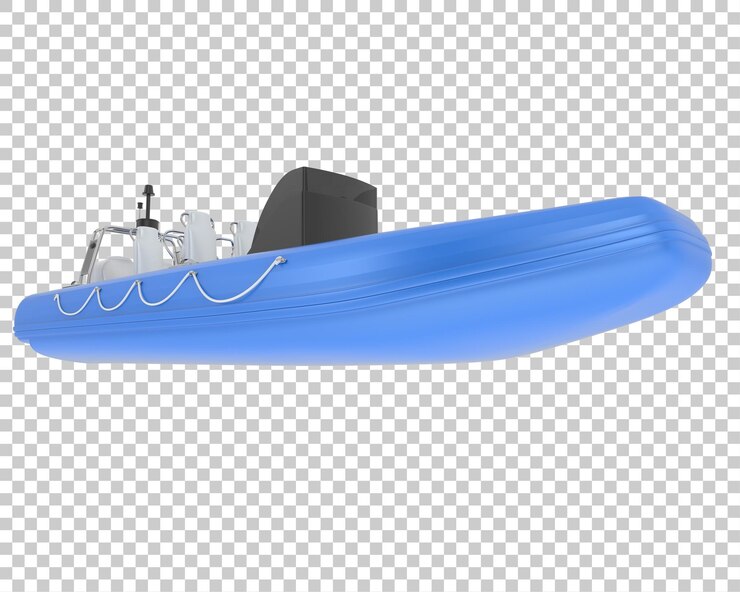PSD barco en la ilustración de renderizado 3d de fondo transparente