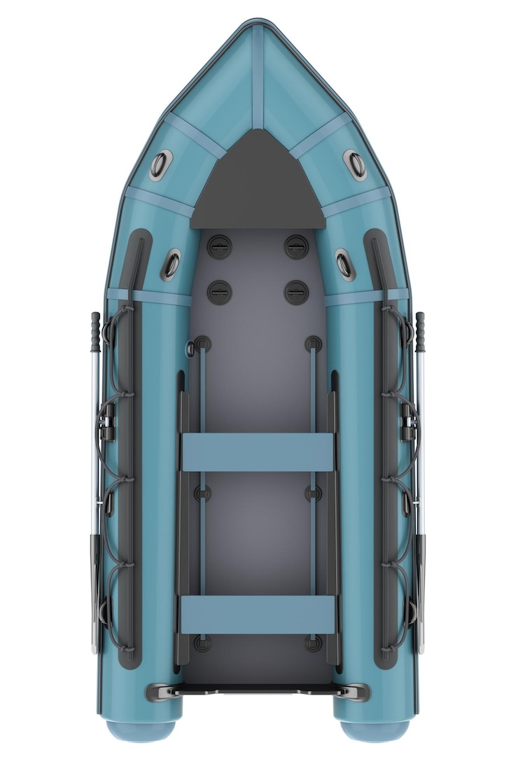 PSD barco inflable ligero vista superior del barco renderizado en 3d aislado sobre un fondo transparente