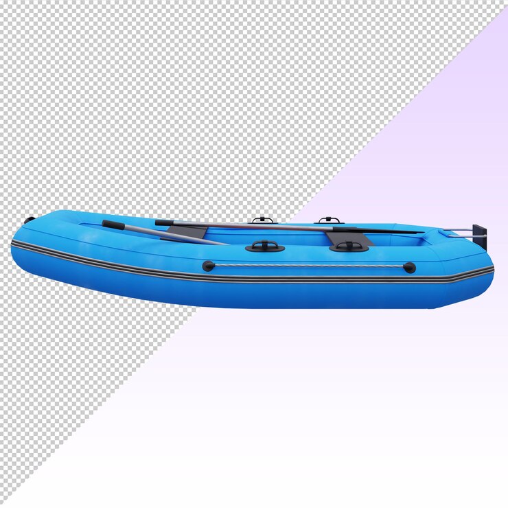 PSD barco inflável azul