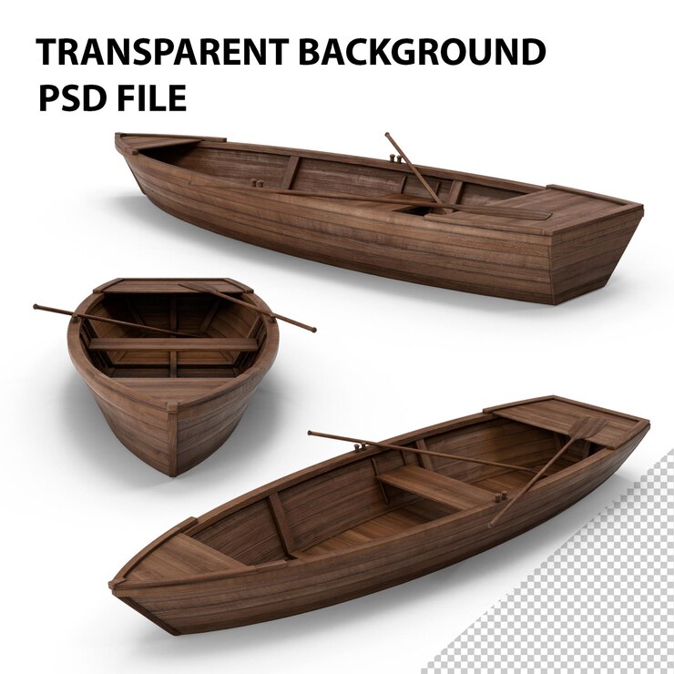PSD barco de madera png