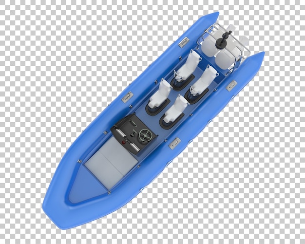 Barco na ilustração de renderização 3d de fundo transparente