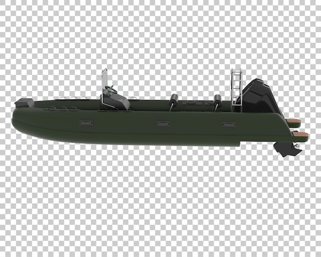 PSD barco na ilustração de renderização 3d de fundo transparente