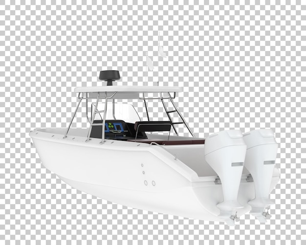 PSD barco na ilustração de renderização 3d de fundo transparente