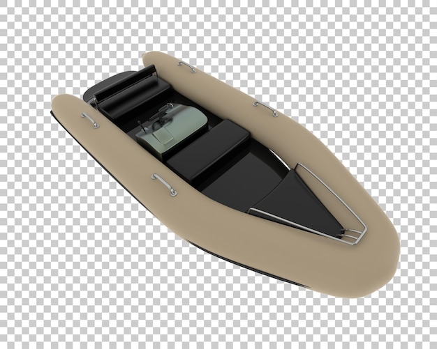 Un barco de pesca aislado sobre un fondo transparente Ilustración de renderización en 3D