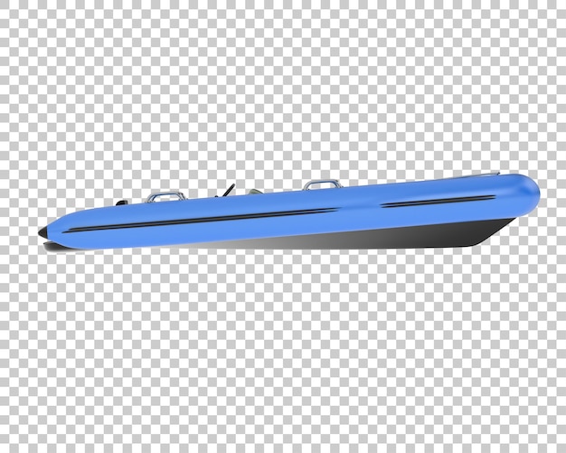 Un barco de pesca aislado sobre un fondo transparente ilustración de renderización en 3d