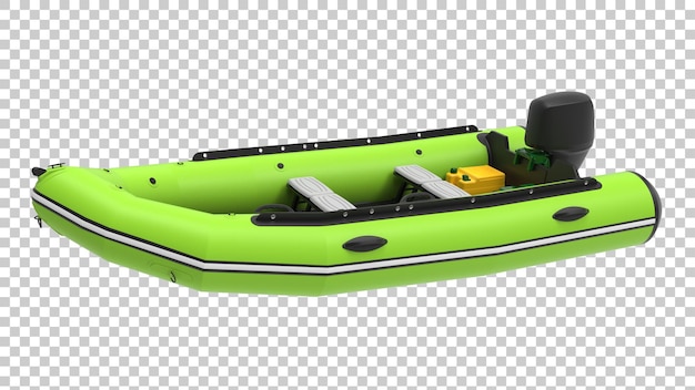 PSD un barco de pesca aislado sobre un fondo transparente ilustración de renderización en 3d