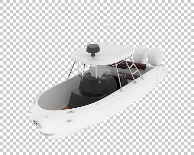 PSD barco de pesca en la ilustración de renderizado 3d de fondo transparente