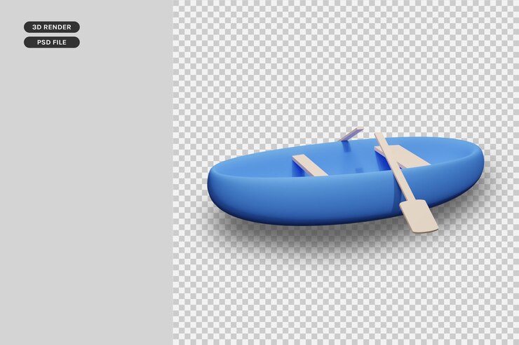 Barco de renderizado 3D Render premium