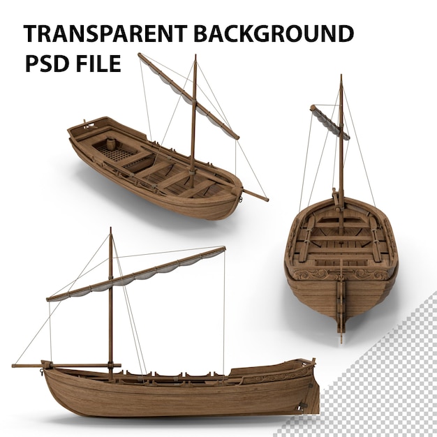 PSD barco salvavidas medieval de png