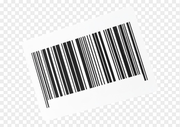PSD barcode on a white label