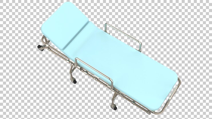 PSD barella medica per virus epidemico su sfondo trasparente 3d rendering illustrazione