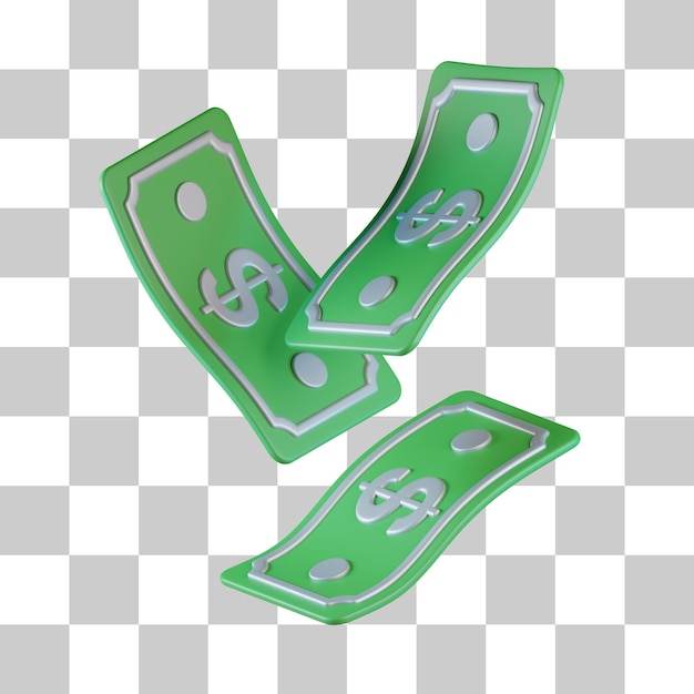 Bargeld 3D-Symbol