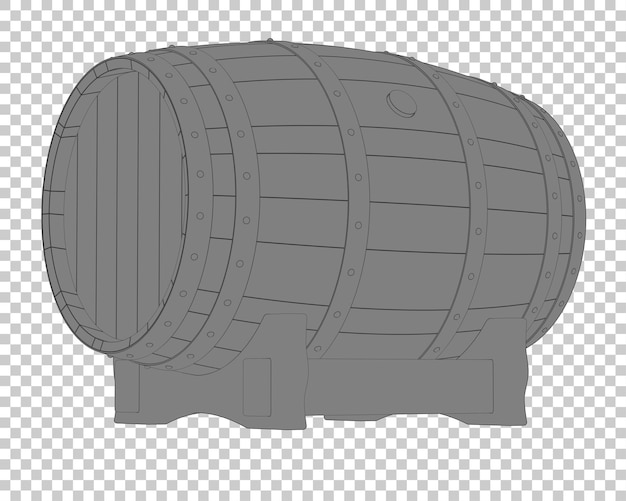 Baril Isolé Sur Fond Transparent Illustration De Rendu 3d