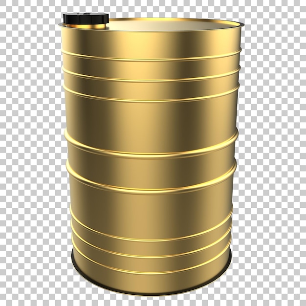 PSD baril de pétrole sur fond transparent illustration de rendu 3d