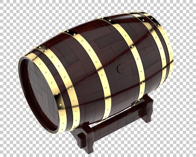 Barile isolato su sfondo trasparente 3d rendering illustrazione