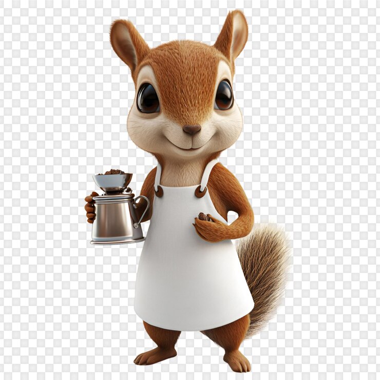 PSD barista con café