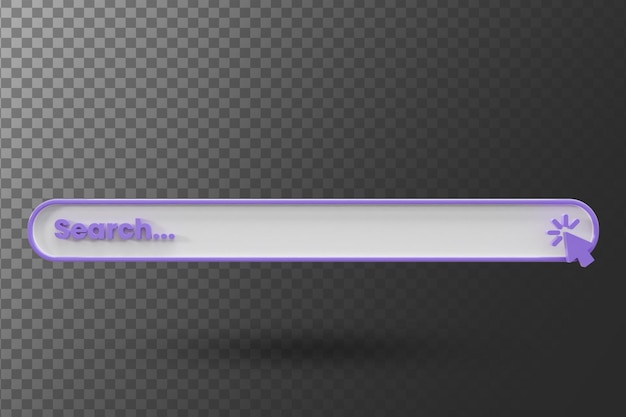 Barra de búsqueda 3d cuadros de búsqueda realistas