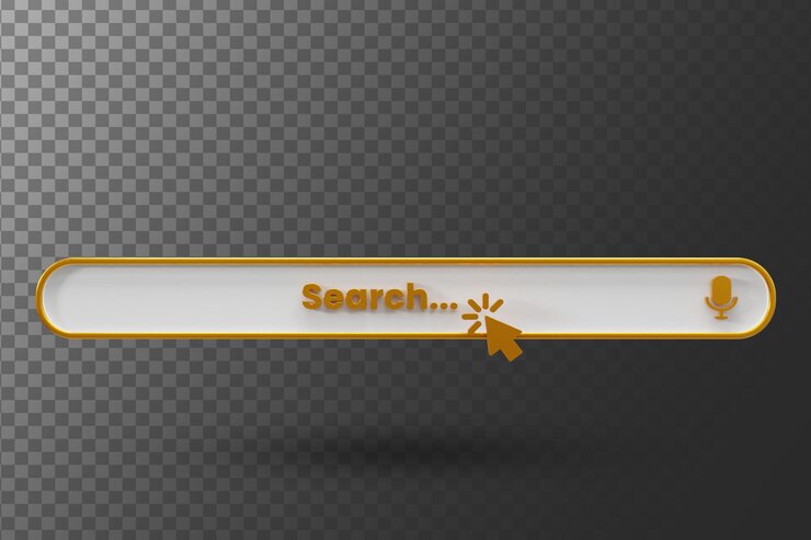 PSD barra de búsqueda 3d cuadros de búsqueda realistas