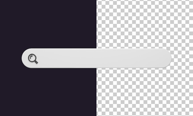 PSD barra de búsqueda en renderizado 3d