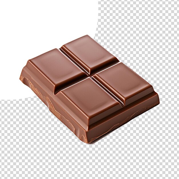 PSD barra de chocolate aislada sobre un fondo transparente