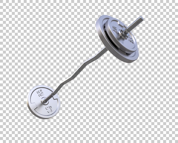 Una barra curva aislada en el fondo Ilustración de renderización 3D