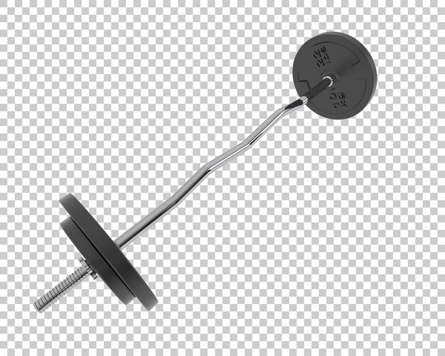 Una barra curva aislada en el fondo Ilustración de renderización 3D