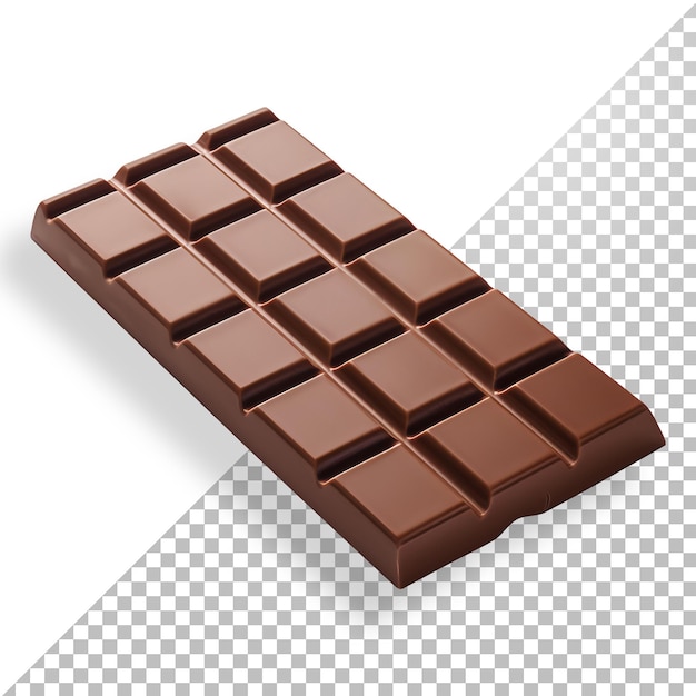 Barra de chocolate em 3d