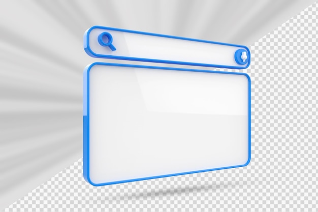 Barra di ricerca elemento 3d