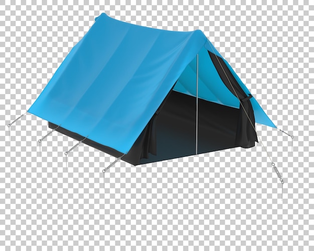 Barraca de acampamento na ilustração de renderização 3d de fundo transparente