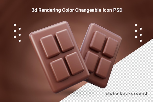 PSD barre de chocolat 3d