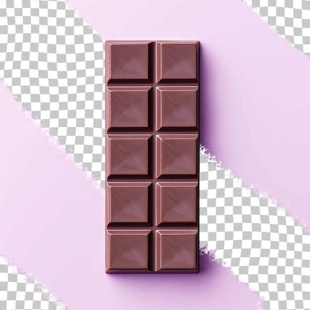 PSD barre de chocolat sur fond transparent avec chemin de coupe