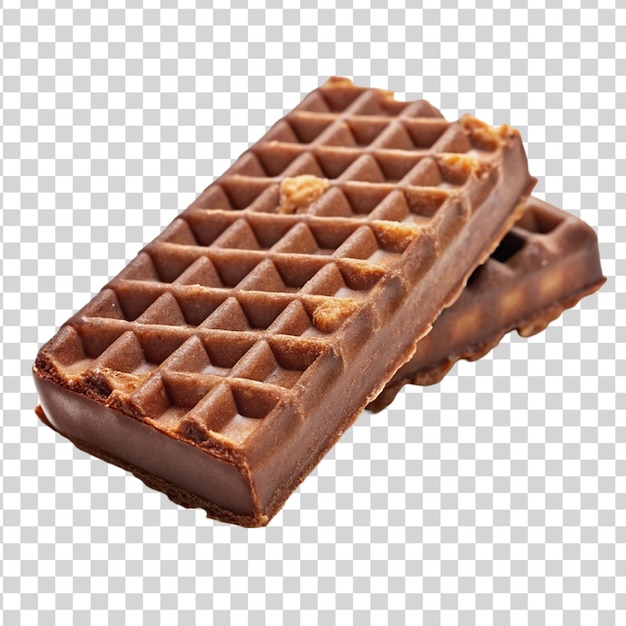 PSD une barre de chocolat waffle isolée sur un fond transparent