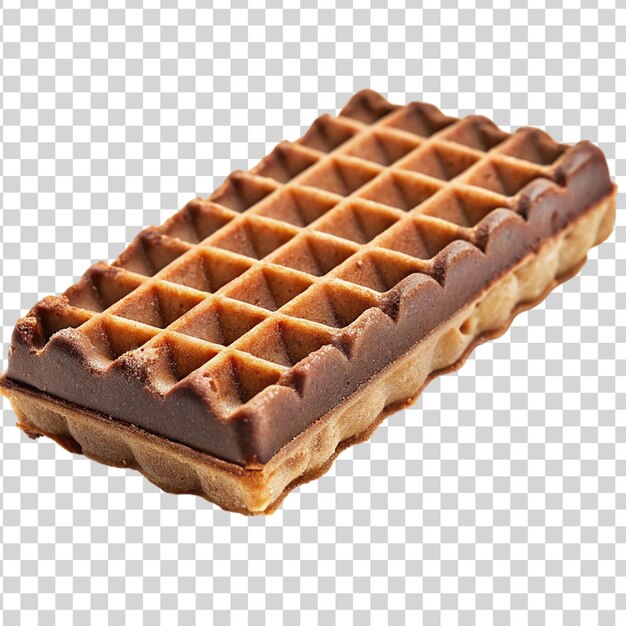 PSD une barre de chocolat waffle isolée sur un fond transparent