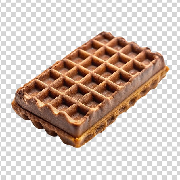 PSD une barre de chocolat waffle isolée sur un fond transparent