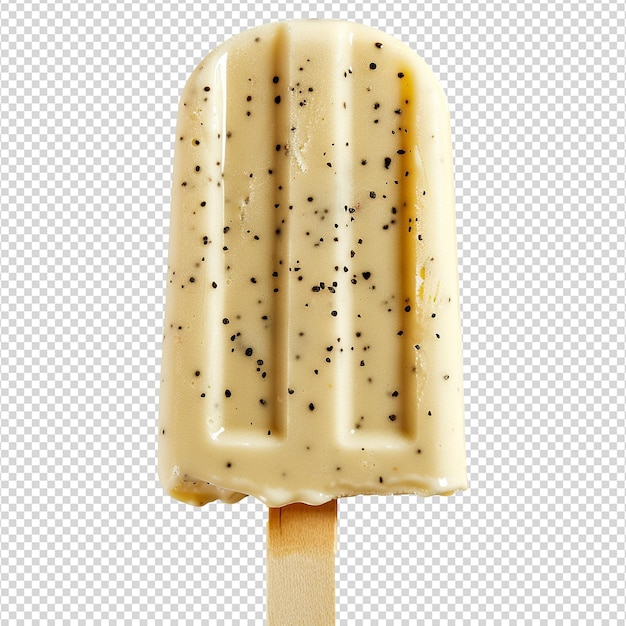PSD une barre de crème glacée à la vanille isolée sur un fond transparent