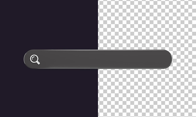 PSD barre de recherche 3d isolée