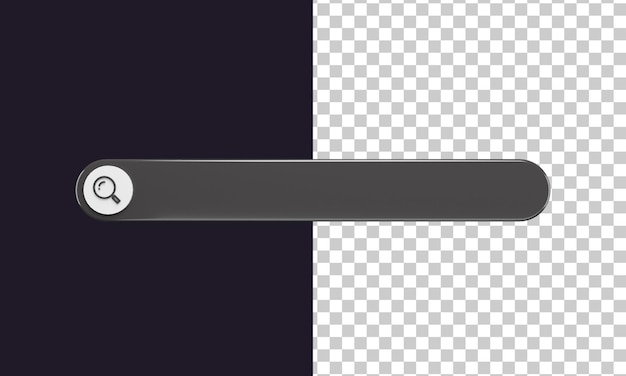 PSD barre de recherche 3d isolée