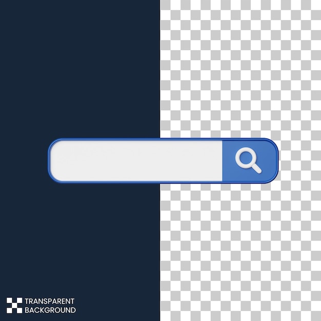 PSD barre de recherche vide rendu 3d